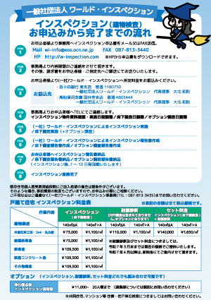 一般社団法人 ワールド・インスペクション(建物検査)申込書ダウンロード